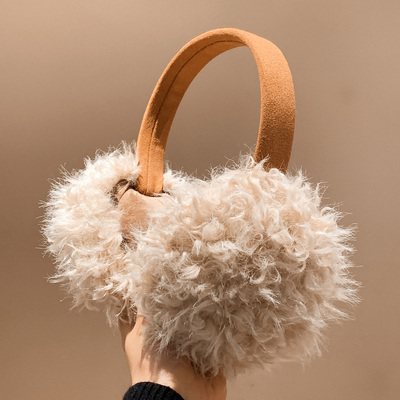 美拉德毛绒耳罩女冬季毛茸茸