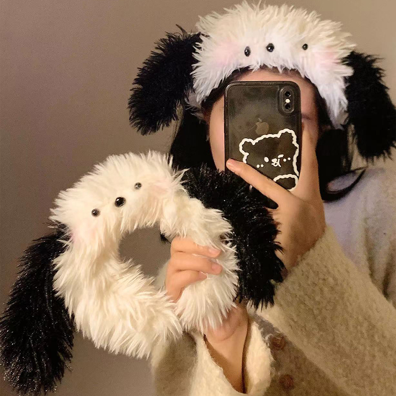 可爱毛茸茸小狗发箍女少女心