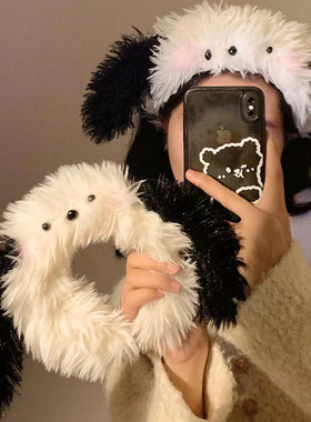 可爱毛茸茸小狗发箍女少女心