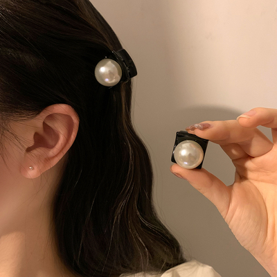 法式珍珠抓夹小号公主发夹高级感