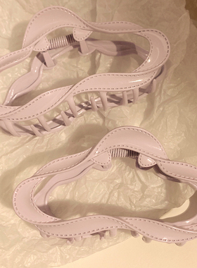 温柔奶油风~紫色云朵抓夹女高级感后脑勺气质鲨鱼夹大号夹子头饰