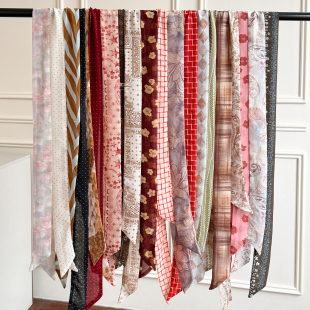 春夏季 长条系脖颈饰丝巾女高级感文艺风腰带发带配饰领巾百搭 薄款