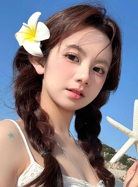 海岛花津~可爱鸡蛋花朵发夹