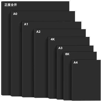 全开正度黑色手工卡纸美术名片