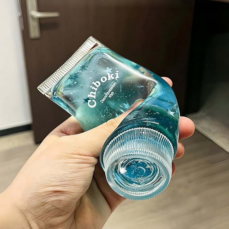 闪耀牙膏捏捏乐解压玩具squishy透亮可塑麦芽糖手作球学生减压