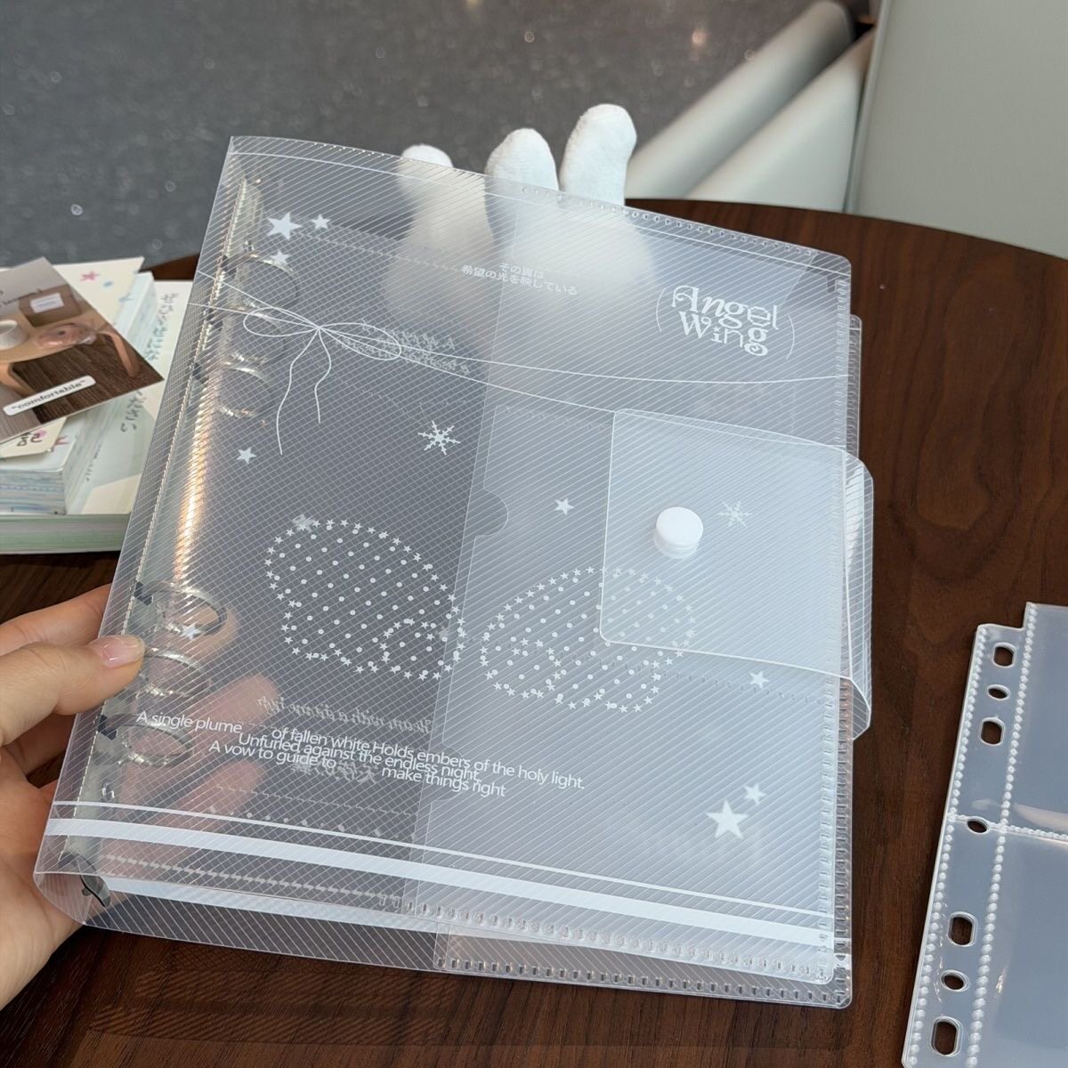 新款A5天使之翼卡册高颜值追星小卡名片四宫格收纳卡册ins名片册