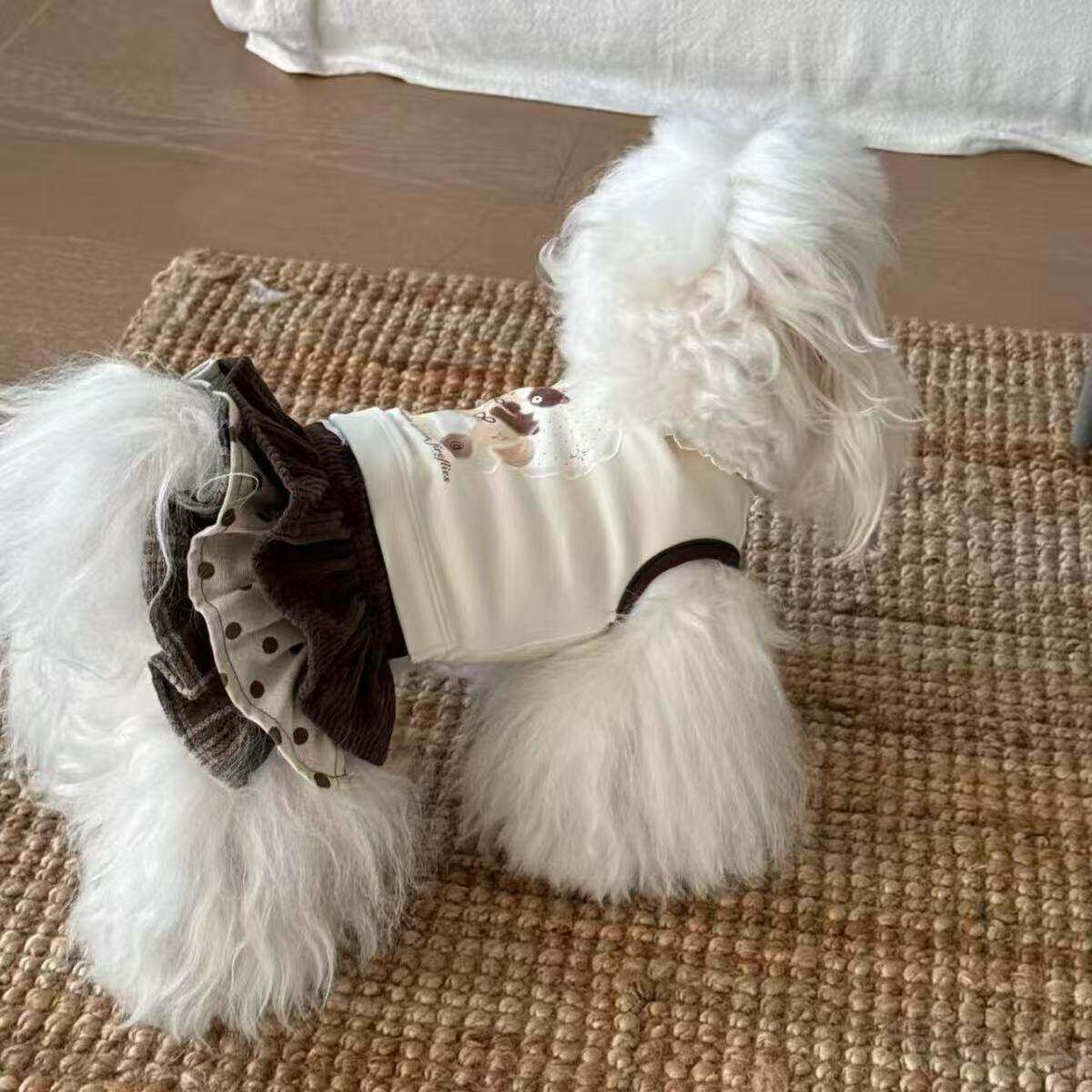 宠物狗狗春秋款衣服雪纳瑞泰迪比熊博美小型犬猫咪小裙子
