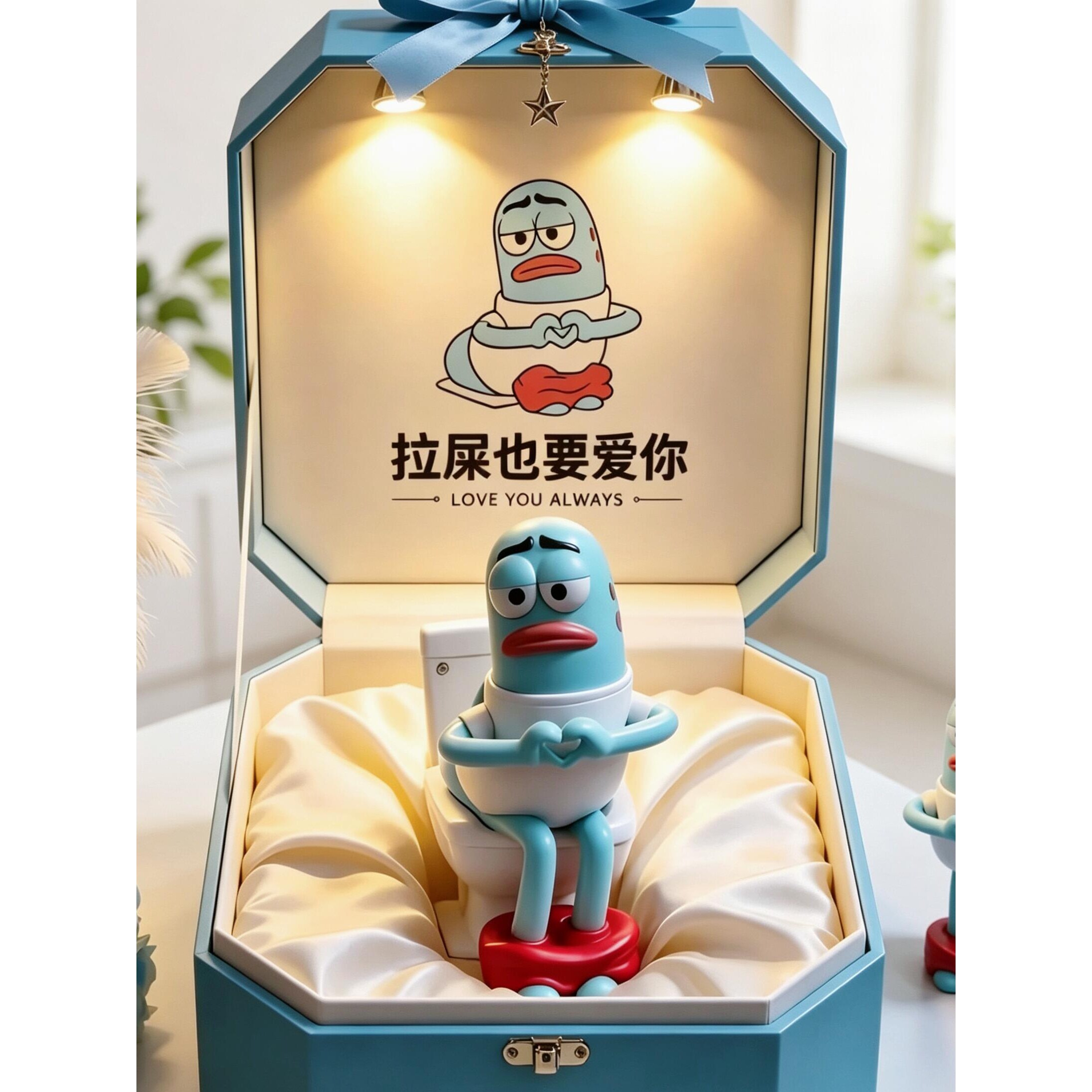 【拉屎搭子】创意摆件比奇堡小丑鱼比心装饰品卫生间可爱家居好物