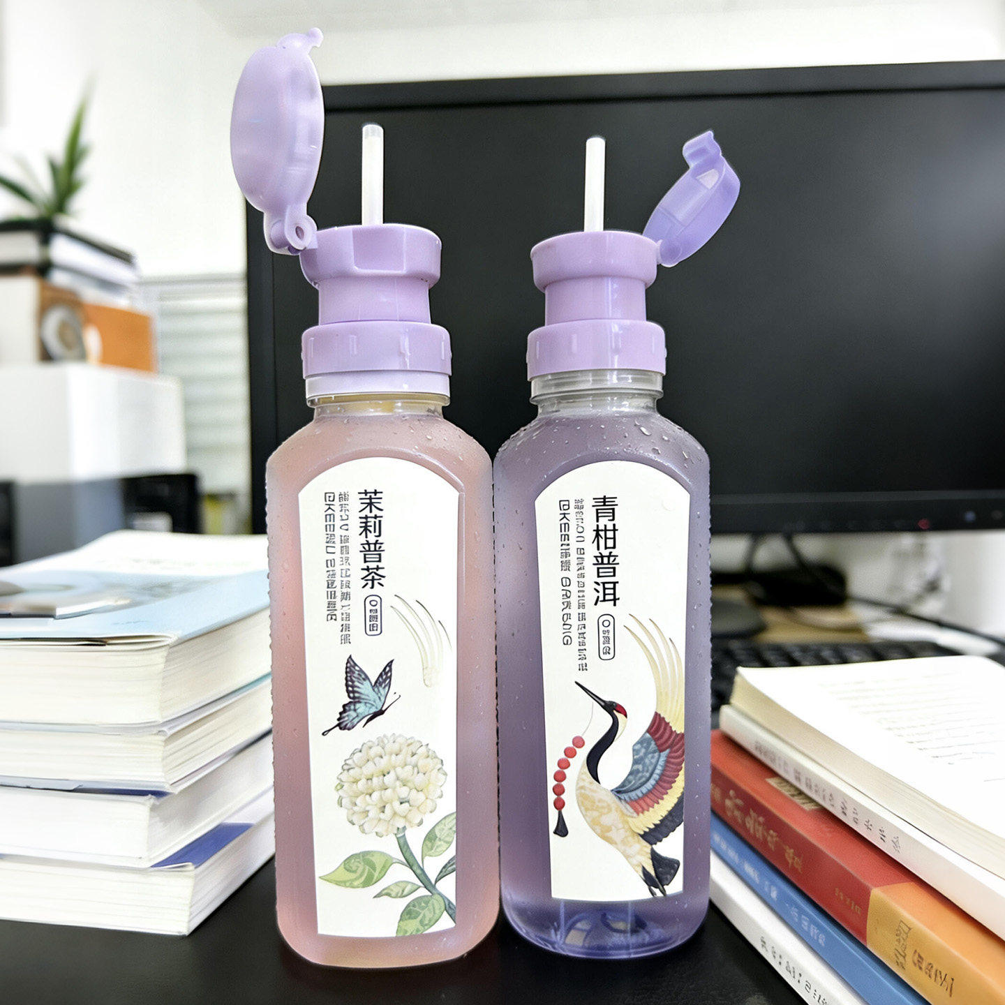 吸管矿泉水吸管盖转换头带吸管通用大口径儿童喝水防呛外出便携式