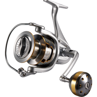 迪佳GEAC金属版速投渔轮大物全金属浅线杯海竿矶钓轮远投轮锚鱼轮