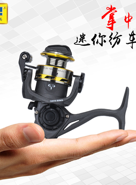 迪佳CT800超小型迷你渔轮鱼线掌中宝冰钓筏竿路亚纺车轮金属鱼轮
