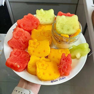 hellokitty西瓜模具饼干压花器凯蒂猫切西瓜神器造型专用烘焙工具