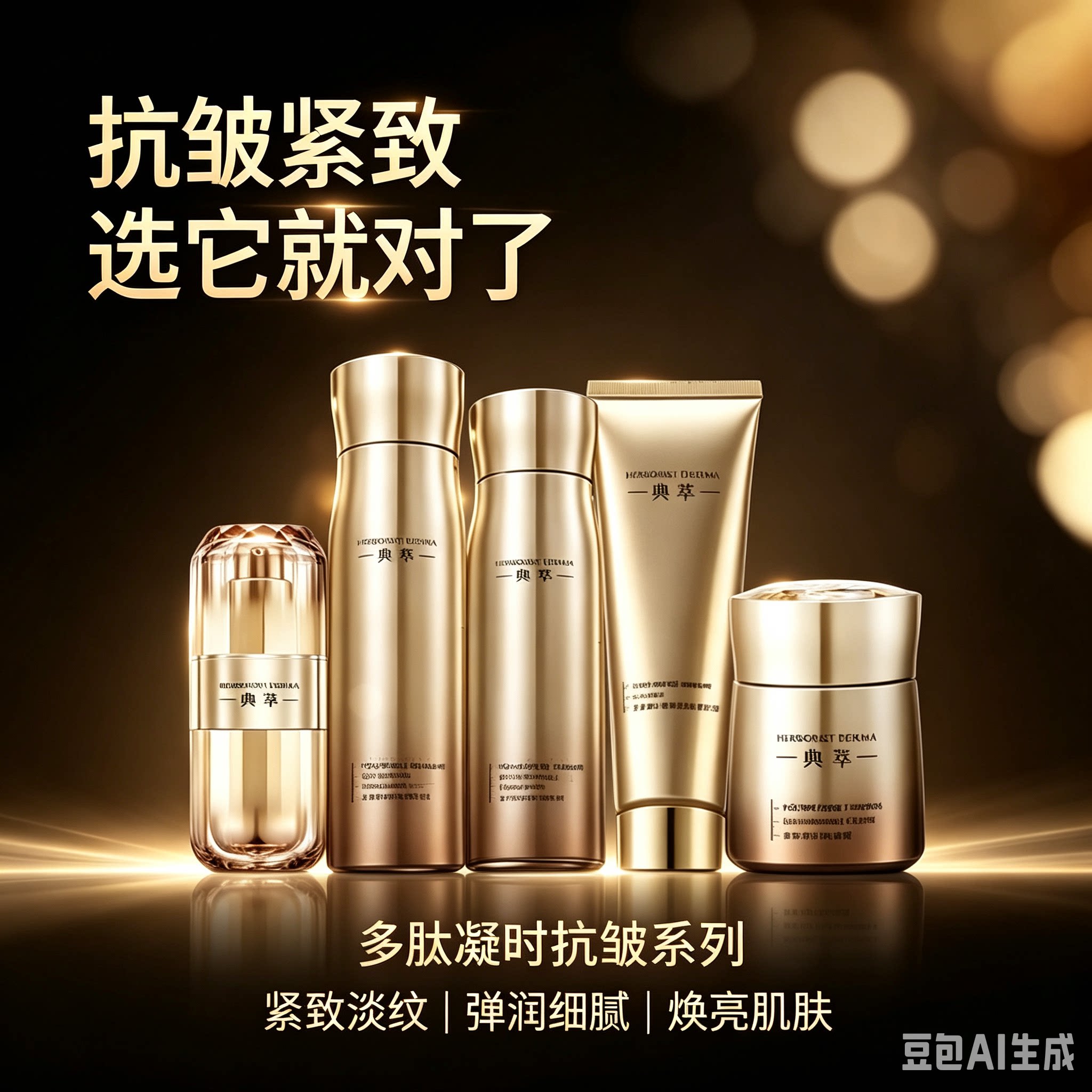 佰草集典萃多肽凝时套装礼盒 精华水乳液面霜 提拉紧致抗皱细腻