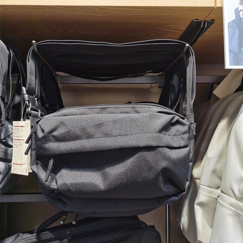 日系无印单肩包女大容量简约轻便帆布斜挎包设计感小众通勤包男