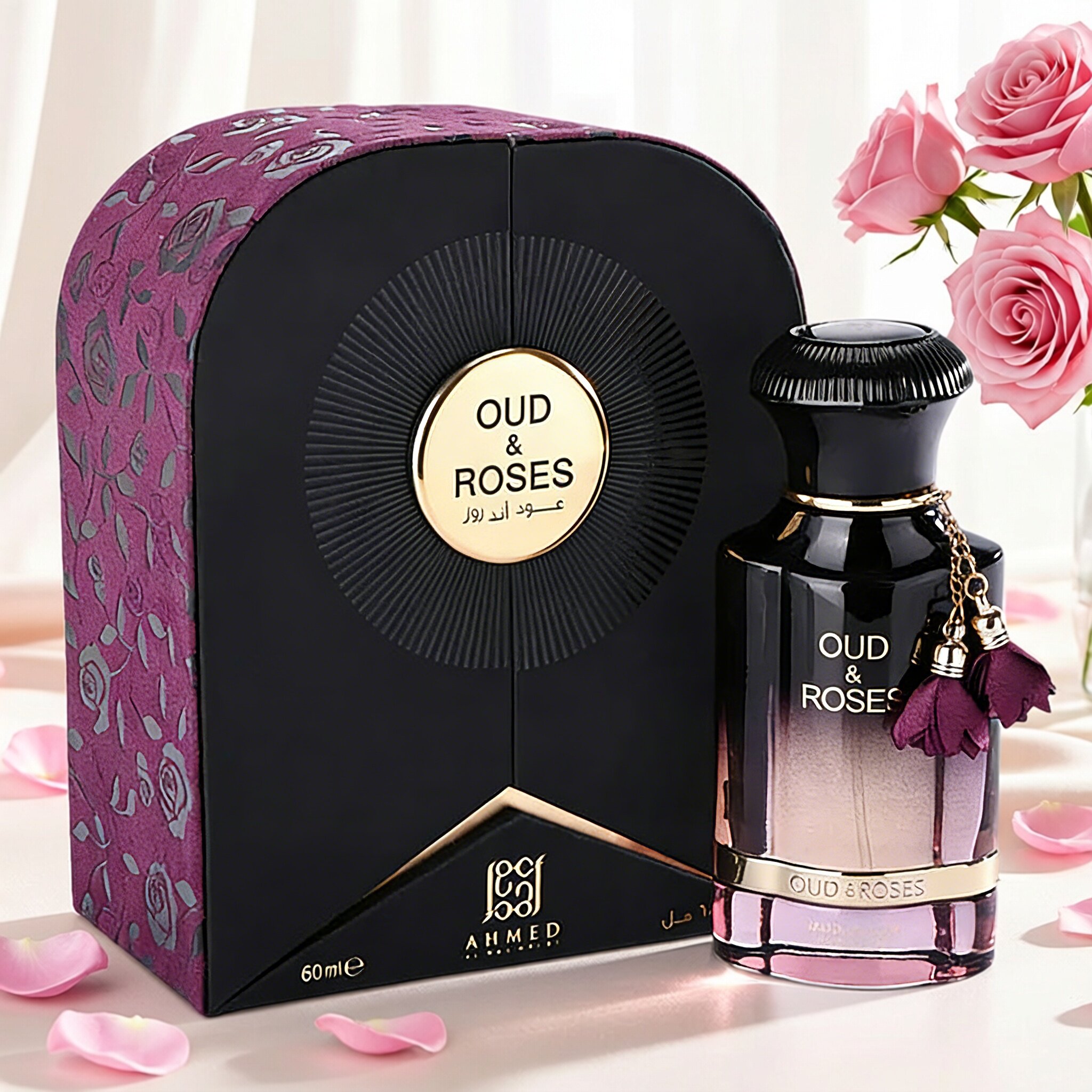 AHMED OUD&ROSES香水60ml中东迪拜玫瑰香氛持久留香外贸礼盒装OUD