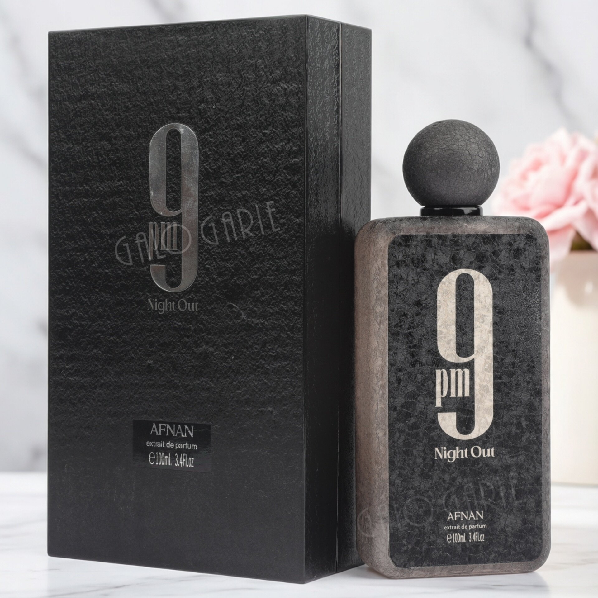 Afnan NightOut跨境香水冰裂黑9PM沙特中东100ML阿拉伯香水礼盒装图片