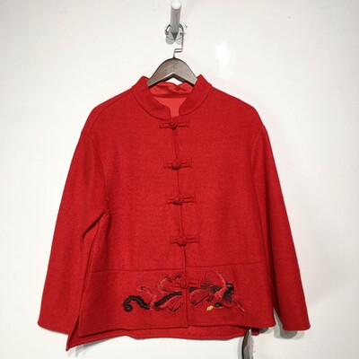 国风系列 Z01-A01538 时尚毛呢外套品牌女装折扣颦