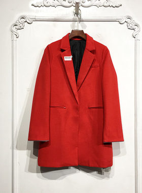 乔系列 D80238 时尚长款毛呢外套品牌女装折扣颦