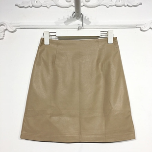 PU皮短裙品牌女装 时尚 折扣颦 8163S127 潮系列