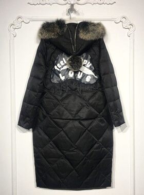 N系列 8287S021 时尚真毛领羽绒服品牌女装折扣颦