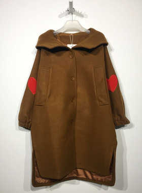 线X系列 D86412 时尚长款毛呢外套品牌女装折扣颦