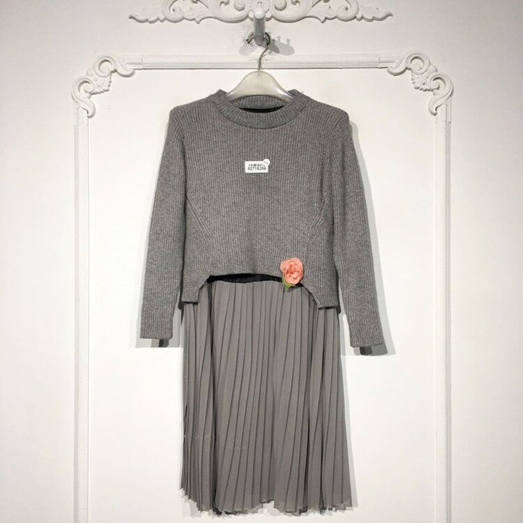 乔系列 8271S256 时尚针织连衣裙品牌女装折扣颦