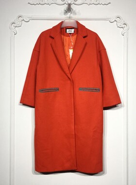 潮系列 8282S033 时尚毛呢外套品牌女装折扣颦