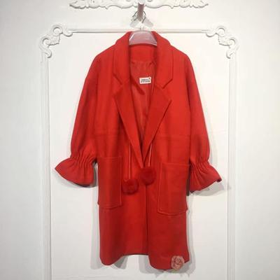 乔系列 8151S004 时尚毛呢外套品牌女装折扣颦