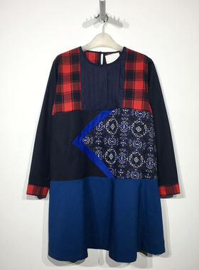 潮系列 D92361 时尚连衣裙品牌女装折扣颦