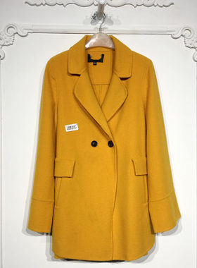 N系列 8247S194 时尚双面呢毛呢外套品牌女装折扣颦