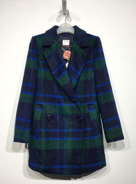 蔓系列 D97076 时尚毛呢外套品牌女装折扣颦