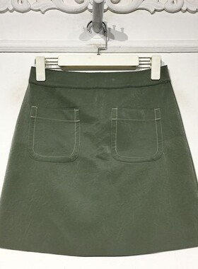 G系列 8265S138 时尚PU皮短裙品牌女装折扣颦