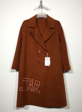 N系列 D97050 时尚双面呢毛呢外套品牌女装折扣颦