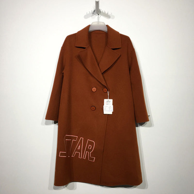 N系列 D97050 时尚双面呢毛呢外套品牌女装折扣颦