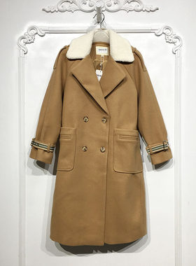 NZ系列 D86449 时尚长款毛呢外套品牌女装折扣颦