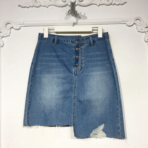 容悦 8345S156 时尚牛仔半身裙品牌女装折扣颦