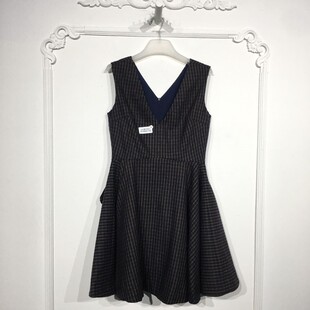 N系列 8166S143 时尚毛呢连衣裙品牌女装折扣颦