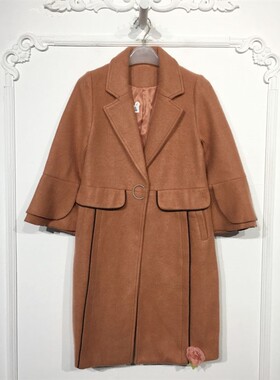 潮系列 8127S199 时尚毛呢外套品牌女装折扣颦