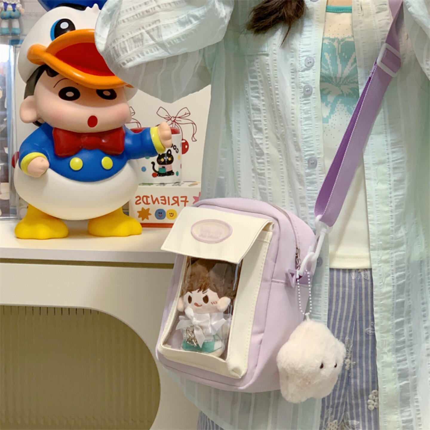 新款出游痛包女孩包包外出可爱单肩包中大童洋气小背包儿童斜挎包