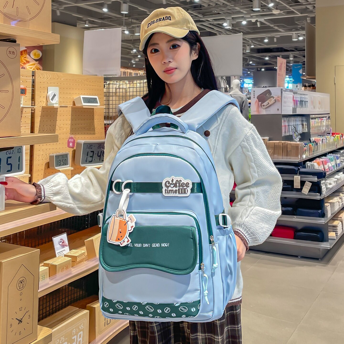 女生书包初中学生大容量可爱双肩包2026新款减负书包高颜值双肩包