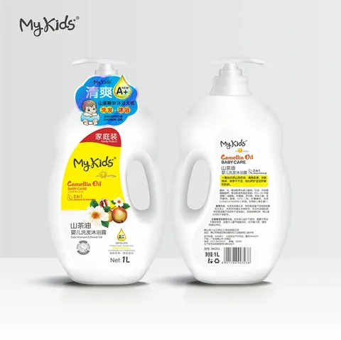 1L山茶油源头沐浴露洗发水家庭装洗发沐浴液宝宝二合一婴幼儿