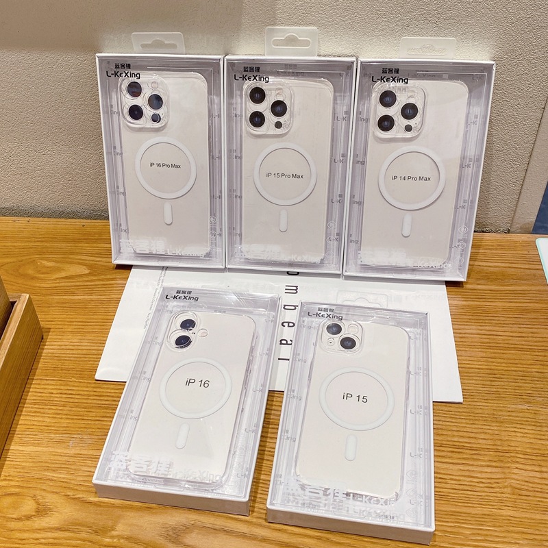 PC透明硬壳适用iPhone 17PROMAX手机壳苹果16磁吸14Pro保护套精孔