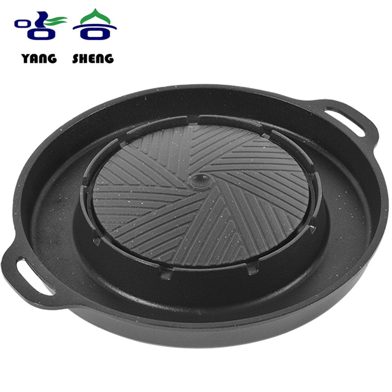 韩式户外家用明火炉芝士排骨锅便携式烤肉盘野外耐高温烤肉不粘锅,户外/登山/野营/旅行用品,烧烤盘,淘宝优惠券,粉丝福利购,淘宝优惠卷