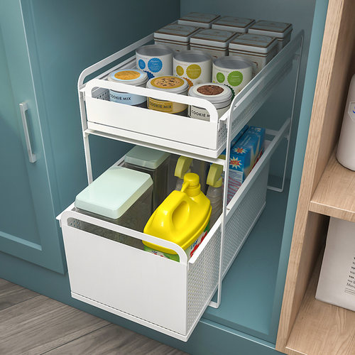 橱柜内抽屉抽拉式置物架深柜拉篮