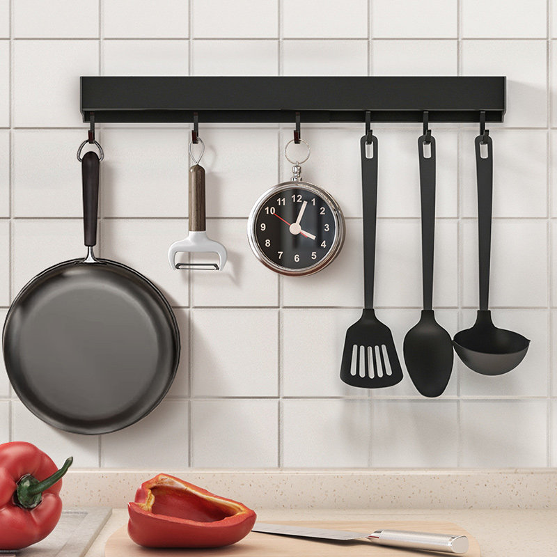 厨房挂架太空铝锅铲收纳勺子