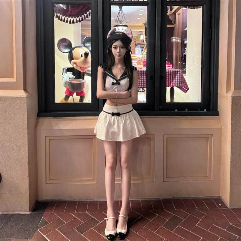 迪士尼美式学院英伦风连衣裙
