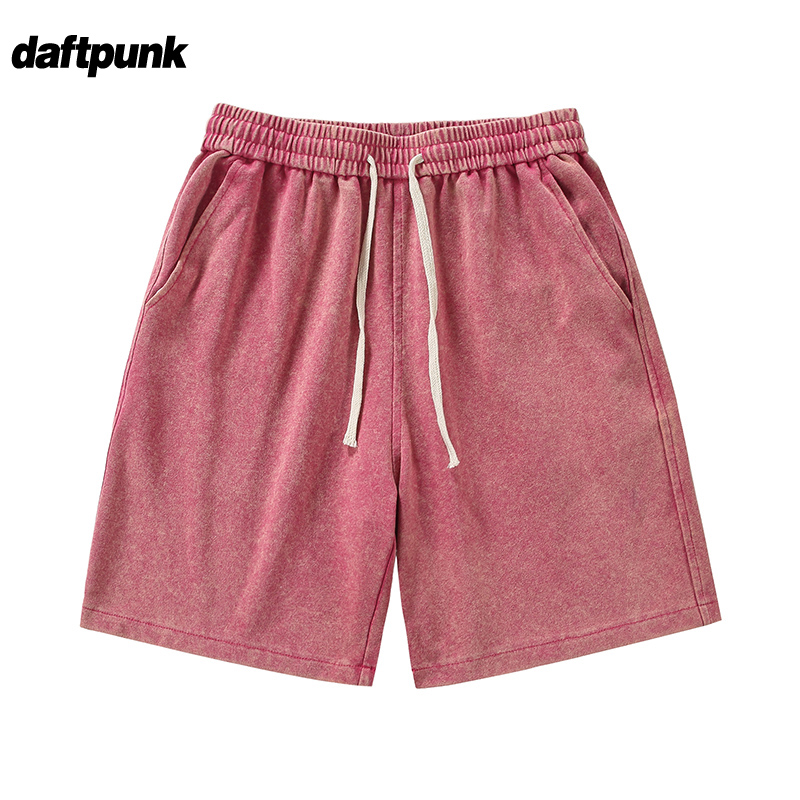 夏季宽松休闲做旧水洗运动短裤