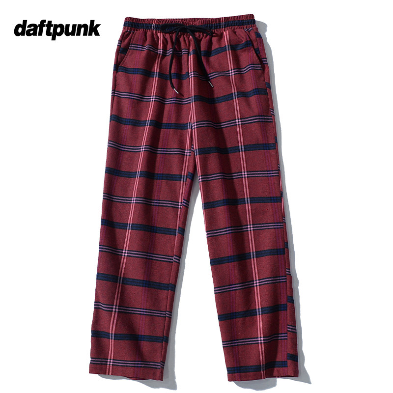 格子裤新款宽松显瘦垂感