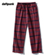 男女春秋款 格子裤 潮 宽松百搭显瘦垂感直筒休闲裤 子阔腿裤 新款 夏季