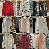 宽松情侣格子长袖 疯庞克福利款 衬衫 男女2025秋miu系穿搭休闲衬衣